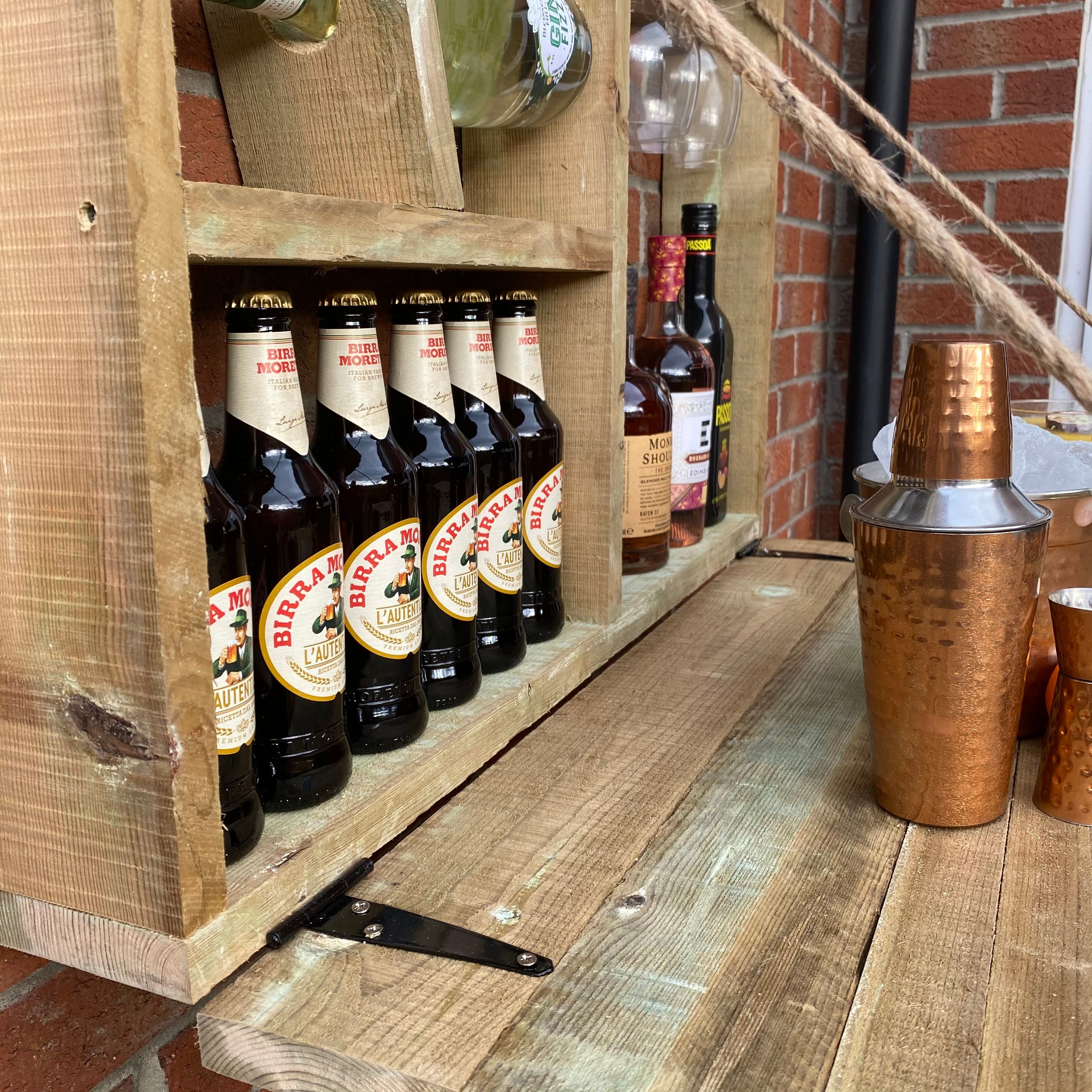Folding Garden Bar – Wall Mounted Outdoor Bar