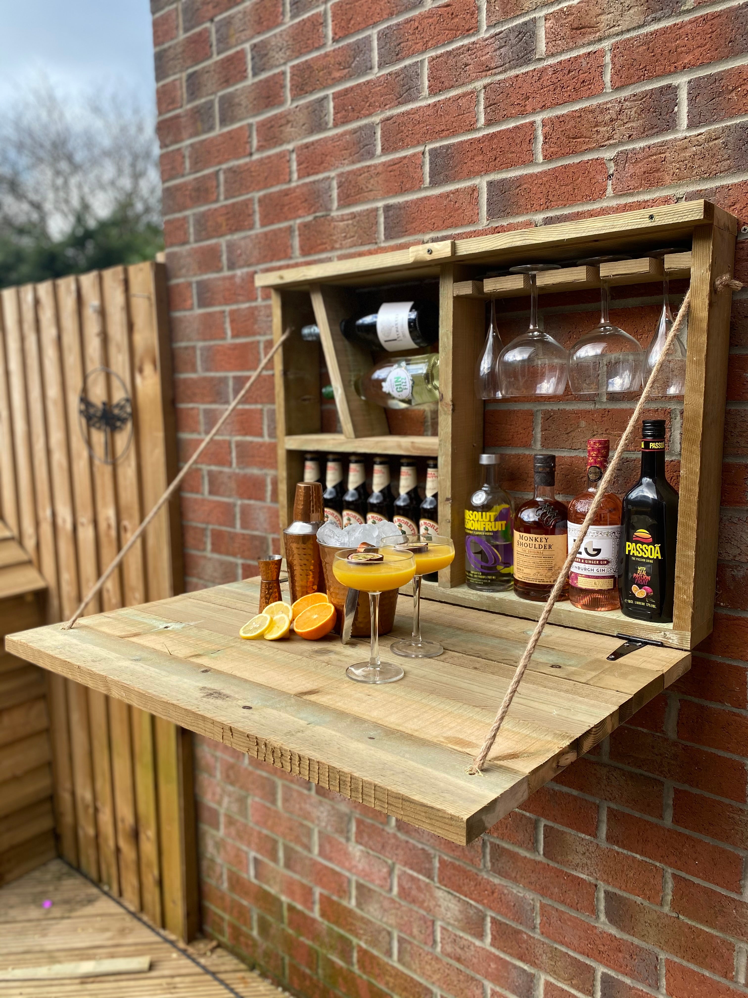 Garden Bar – Wall Mounted Outdoor Bar